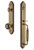 Grandeur Hardware - Arc One-Piece Handleset with F Grip and Parthenon Knob in Vintage Brass - ARCFGRPAR - 844246