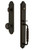 Grandeur Hardware - Arc One-Piece Handleset with F Grip and Parthenon Knob in Timeless Bronze - ARCFGRPAR - 844235