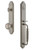 Grandeur Hardware - Arc One-Piece Dummy Handleset with F Grip and Parthenon Knob in Satin Nickel - ARCFGRPAR - 848681