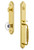 Grandeur Hardware - Arc One-Piece Handleset with F Grip and Provence Knob in Lifetime Brass - ARCFGRPRO - 844272