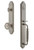 Grandeur Hardware - Arc One-Piece Handleset with F Grip and Soleil Knob in Satin Nickel - ARCFGRSOL - 844345