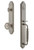 Grandeur Hardware - Arc One-Piece Dummy Handleset with F Grip and Soleil Knob in Satin Nickel - ARCFGRSOL - 848731