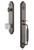 Grandeur Hardware - Arc One-Piece Handleset with F Grip and Versailles Knob in Antique Pewter - ARCFGRVER - 844380