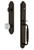 Grandeur Hardware - Arc One-Piece Handleset with F Grip and Versailles Knob in Timeless Bronze - ARCFGRVER - 844417