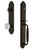 Grandeur Hardware - Arc One-Piece Dummy Handleset with F Grip and Versailles Knob in Timeless Bronze - ARCFGRVER - 848761