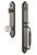 Grandeur Hardware - Arc One-Piece Dummy Handleset with F Grip and Versailles Knob in Antique Pewter - ARCFGRVER - 848746