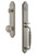 Grandeur Hardware - Arc One-Piece Dummy Handleset with F Grip and Windsor Knob in Satin Nickel - ARCFGRWIN - 848781