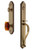 Grandeur Hardware - Arc One-Piece Dummy Handleset with S Grip and Baguette Amber Knob in Vintage Brass - ARCSGRBCA - 848363