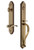 Grandeur Hardware - Arc One-Piece Dummy Handleset with S Grip and Bellagio Lever in Vintage Brass - ARCSGRBEL - 849727
