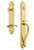 Grandeur Hardware - Arc One-Piece Dummy Handleset with S Grip and Bellagio Lever in Lifetime Brass - ARCSGRBEL - 849703