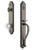 Grandeur Hardware - Arc One-Piece Handleset with S Grip and Bordeaux Knob in Antique Pewter - ARCSGRBOR - 843603