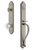 Grandeur Hardware - Arc One-Piece Handleset with S Grip and Bordeaux Knob in Satin Nickel - ARCSGRBOR - 843628