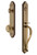 Grandeur Hardware - Arc One-Piece Handleset with S Grip and Circulaire Knob in Vintage Brass - ARCSGRCIR - 843892