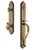 Grandeur Hardware - Arc One-Piece Dummy Handleset with S Grip and Eden Prairie Knob in Vintage Brass - ARCSGREDN - 848563