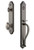 Grandeur Hardware - Arc One-Piece Dummy Handleset with S Grip and Eden Prairie Knob in Antique Pewter - ARCSGREDN - 848543