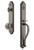 Grandeur Hardware - Arc One-Piece Handleset with S Grip and Fifth Avenue Knob in Antique Pewter - ARCSGRFAV - 843962