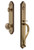 Grandeur Hardware - Arc One-Piece Dummy Handleset with S Grip and Fifth Avenue Knob in Vintage Brass - ARCSGRFAV - 848588