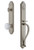 Grandeur Hardware - Arc One-Piece Handleset with S Grip and Hyde Park Knob in Satin Nickel - ARCSGRHYD - 844167