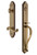 Grandeur Hardware - Arc One-Piece Handleset with S Grip and Newport Lever in Vintage Brass - ARCSGRNEW - 847004