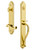 Grandeur Hardware - Arc One-Piece Handleset with S Grip and Newport Lever in Lifetime Brass - ARCSGRNEW - 846936