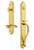 Grandeur Hardware - Arc One-Piece Handleset with S Grip and Portofino Lever in Lifetime Brass - ARCSGRPRT - 847055