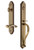 Grandeur Hardware - Arc One-Piece Handleset with S Grip and Portofino Lever in Vintage Brass - ARCSGRPRT - 847124