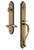Grandeur Hardware - Arc One-Piece Dummy Handleset with S Grip and Portofino Lever in Vintage Brass - ARCSGRPRT - 849847