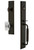 Grandeur Hardware - Carre One-Piece Dummy Handleset with C Grip and Baguette Clear Crystal Knob in Timeless Bronze - CARCGRBCC - 848835