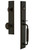 Grandeur Hardware - Carre One-Piece Handleset with C Grip and Circulaire Knob in Timeless Bronze - CARCGRCIR - 842290