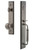Grandeur Hardware - Carre One-Piece Handleset with C Grip and Fifth Avenue Knob in Antique Pewter - CARCGRFAV - 842317