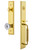 Grandeur Hardware - Carre One-Piece Handleset with C Grip and Fontainebleau Knob in Lifetime Brass - CARCGRFON - 842341