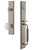 Grandeur Hardware - Carre One-Piece Dummy Handleset with C Grip and Hyde Park Knob in Satin Nickel - CARCGRHYD - 849105