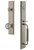 Grandeur Hardware - Carre One-Piece Dummy Handleset with C Grip and Parthenon Knob in Satin Nickel - CARCGRPAR - 849130