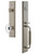 Grandeur Hardware - Carre One-Piece Handleset with C Grip and Provence Knob in Satin Nickel - CARCGRPRO - 842426