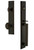 Grandeur Hardware - Carre One-Piece Handleset with D Grip and Circulaire Knob in Timeless Bronze - CARDGRCIR - 844946