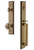 Grandeur Hardware - Carre One-Piece Handleset with D Grip and Fifth Avenue Knob in Vintage Brass - CARDGRFAV - 845079