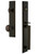Grandeur Hardware - Carre One-Piece Handleset with D Grip and Fifth Avenue Knob in Timeless Bronze - CARDGRFAV - 845068