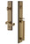 Grandeur Hardware - Carre One-Piece Dummy Handleset with D Grip and Newport Lever in Vintage Brass - CARDGRNEW - 849961