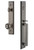 Grandeur Hardware - Carre One-Piece Dummy Handleset with D Grip and Parthenon Knob in Antique Pewter - CARDGRPAR - 849122