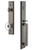 Grandeur Hardware - Carre One-Piece Handleset with D Grip and Provence Knob in Antique Pewter - CARDGRPRO - 845330