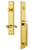 Grandeur Hardware - Carre One-Piece Handleset with D Grip and Portofino Lever in Lifetime Brass - CARDGRPRT - 847519