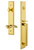 Grandeur Hardware - Carre One-Piece Handleset with D Grip and Portofino Lever in Lifetime Brass - CARDGRPRT - 847516
