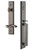 Grandeur Hardware - Carre One-Piece Handleset with D Grip and Portofino Lever in Antique Pewter - CARDGRPRT - 847498