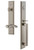 Grandeur Hardware - Carre One-Piece Dummy Handleset with D Grip and Portofino Lever in Satin Nickel - CARDGRPRT - 849985