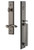 Grandeur Hardware - Carre One-Piece Dummy Handleset with D Grip and Portofino Lever in Antique Pewter - CARDGRPRT - 849973
