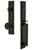 Grandeur Hardware - Carre One-Piece Handleset with D Grip and Soleil Knob in Timeless Bronze - CARDGRSOL - 845428