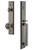 Grandeur Hardware - Carre One-Piece Dummy Handleset with D Grip and Windsor Knob in Antique Pewter - CARDGRWIN - 849222