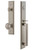 Grandeur Hardware - Carre One-Piece Dummy Handleset with D Grip and Windsor Knob in Satin Nickel - CARDGRWIN - 849232