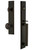 Grandeur Hardware - Carre One-Piece Dummy Handleset with D Grip and Windsor Knob in Timeless Bronze - CARDGRWIN - 849237