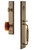 Grandeur Hardware - Carre One-Piece Dummy Handleset with F Grip and Baguette Amber Knob in Vintage Brass - CARFGRBCA - 848816